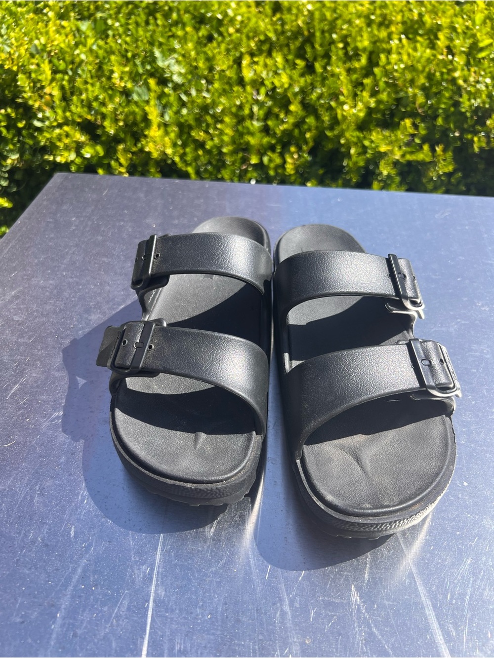 Sketchers arch comfort  Double-Strap Slide Sandals